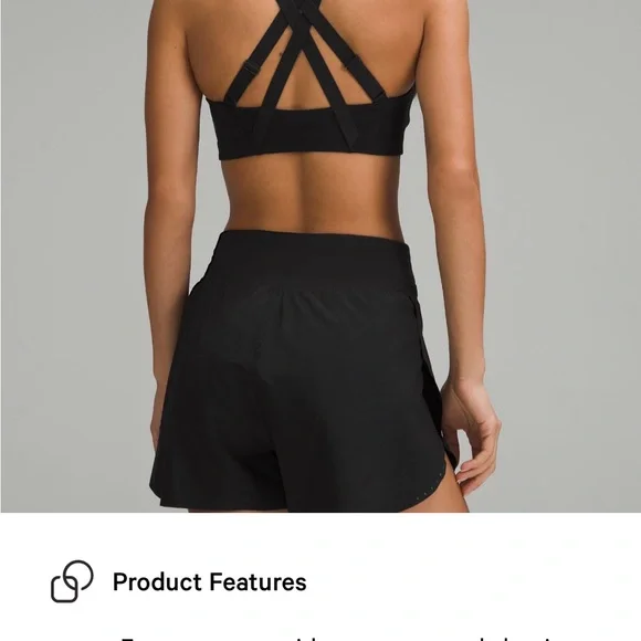 Lululemon Energy Black Zip-Front Sports Bra-high support